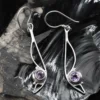 Amethyst Ohrhänger 925er Silber Ohrschmuck Einhänger