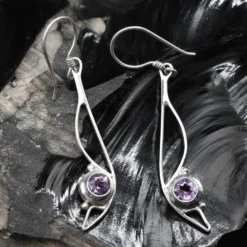 Amethyst Ohrhänger 925er Silber Ohrschmuck Einhänger