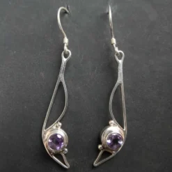 Amethyst Ohrhänger 925er Silber Ohrschmuck Einhänger