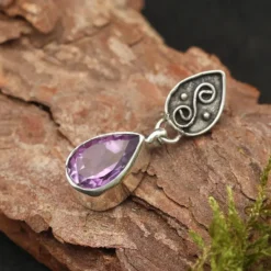 Amethyst Steinschmuck Anhänger 925 Silber