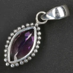 Amethyst Steinschmuck edler 925 Silber Edelstein Anhänger