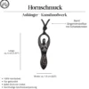 Angerone Hornschmuck Anhänger Horn vom Wasserbüffel 5cm