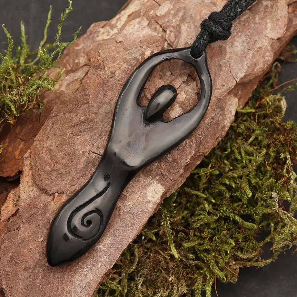 Angerone Hornschmuck Anhänger Horn vom Wasserbüffel 5cm