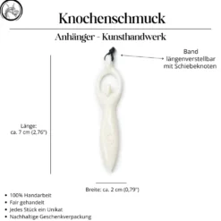 Angerone Schmuck aus Knochen Kette Anhänger
