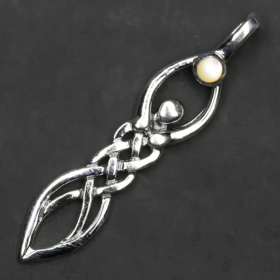 Angerone Schmuck Kettenanhänger 925 Silber Perlmutt