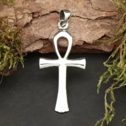 Ankh gewölbt Schmuck Kettenanhänger 925 Silber