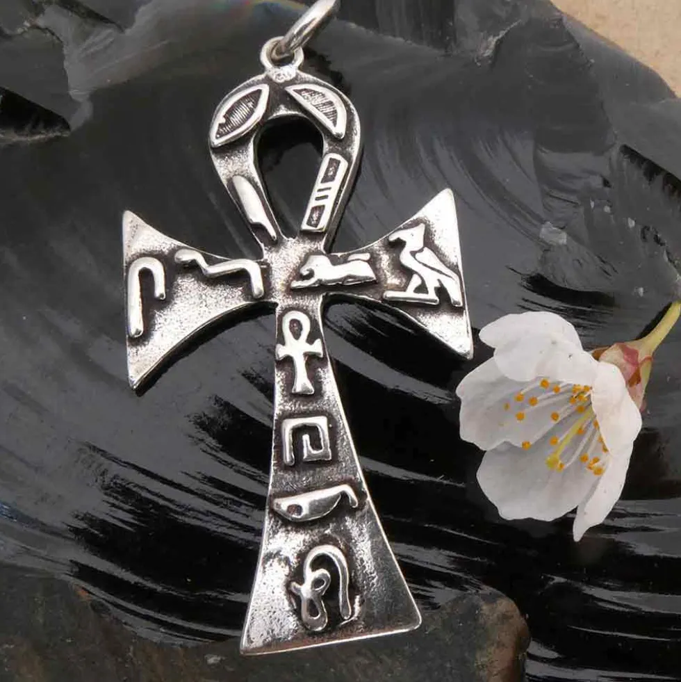 Ankh Hieroglyphen Schmuck Anhänger aus Silber 925