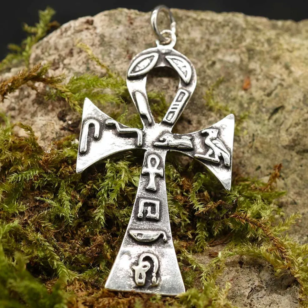 Ankh Hieroglyphen Schmuck Anhänger aus Silber 925
