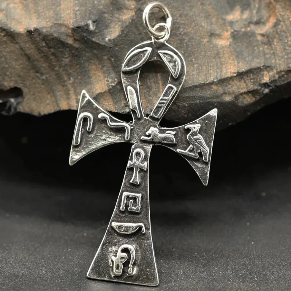 Ankh Hieroglyphen Schmuck Anhänger aus Silber 925