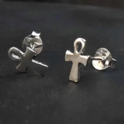 Ankh Ohrstecker 925 Silber Ohrschmuck