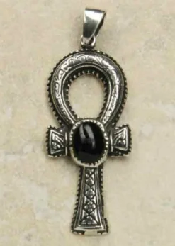 Ankh Onyx Schmuck Kettenanhänger Silber 925