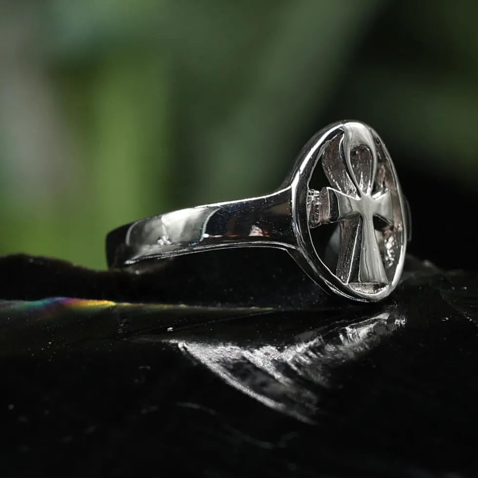 Ankh Ring Schmuck Silber Schlüssel des ewigen Lebens Damen Mädchen Silbering 925 Silber