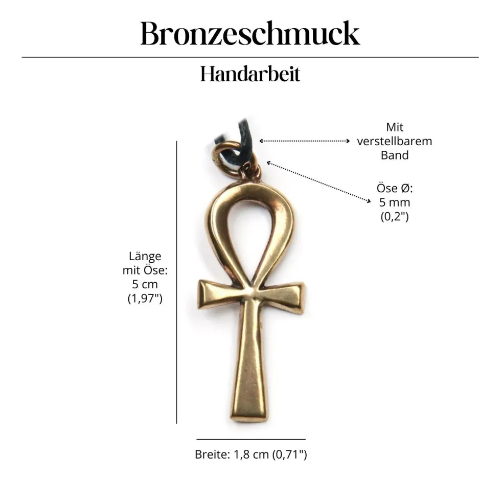 Ankh Schmuck Bronze Anhänger