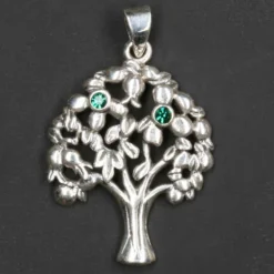 Apfel Baum Schmuck Kette Anhänger Silber 925