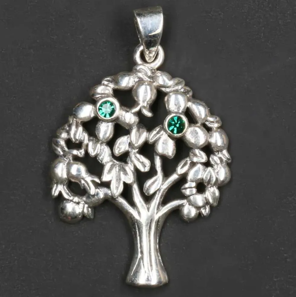 Apfel Baum Schmuck Kette Anhänger Silber 925
