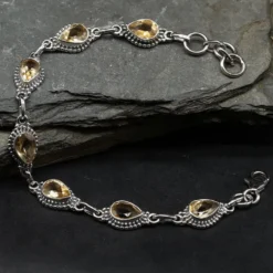Armband Damen Silber mit Citrin facettiert Schmuck Armschmuck