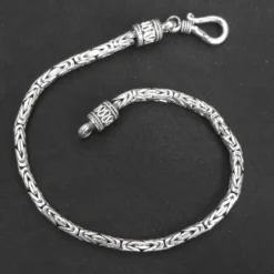 Armband Königskette 3mm 925 Silber Hand geschmiedet