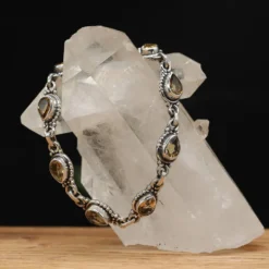 Armband 925 Silber Citrin Edelstein facettiert Schmuck Armschmuck