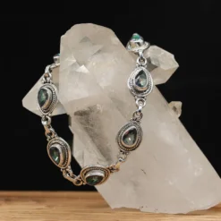 Armband Silber Edelstein Mystik Quartz Armschmuck Damen 925 Silber