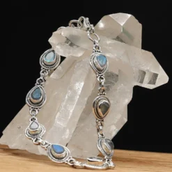 Armband 925 Silber Labradorit Edelstein Schmuck Armschmuck