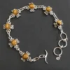 Armband Tigerauge Silber kunstvoll verziert 925 Silber Damen Armschmuck
