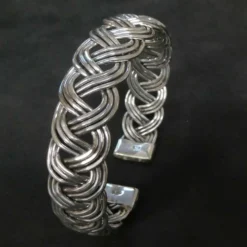 Armreif doppelt geflochten Damen Herren 925 Silber Armschmuck