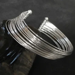 Armreif Elegant gefasste Silberdrähte Armschmuck 925er Silber