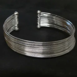 Armreif Elegant gefasste Silberdrähte Armschmuck 925er Silber