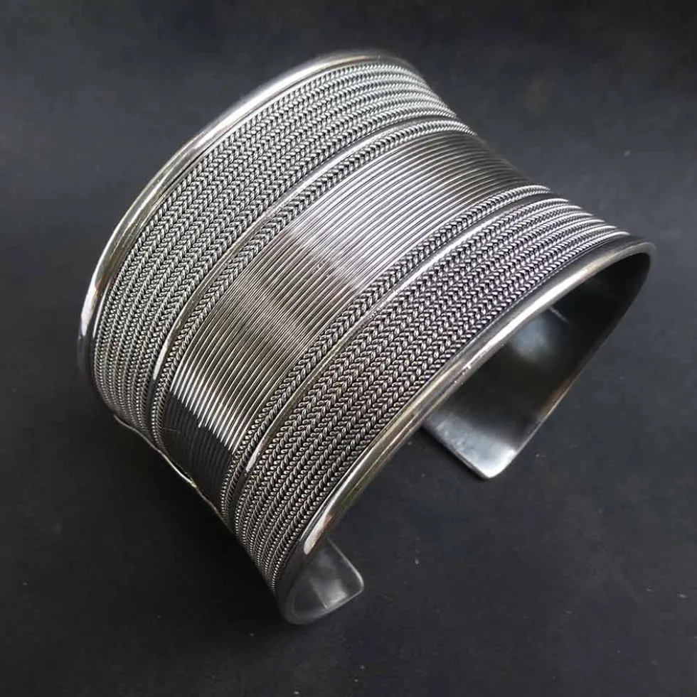 Armreif Eleganz extrem breit 45mm 925 Silber