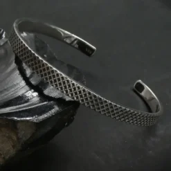 Armreif modern gemustert 925 Silber Armschmuck