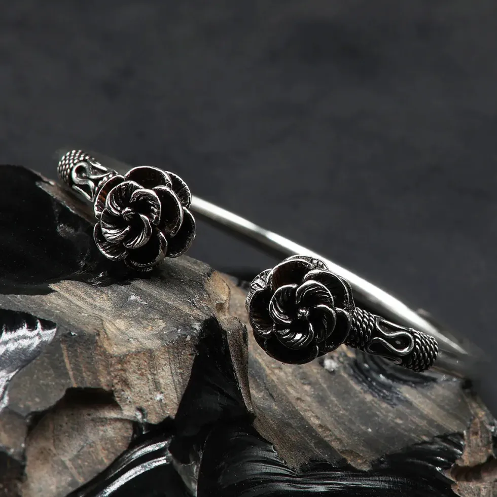 Armreif Rosen Armschmuck 925 Silber Damenschmuck