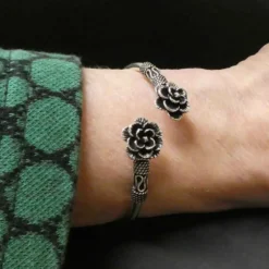 Armreif Rosen Armschmuck 925 Silber Damenschmuck