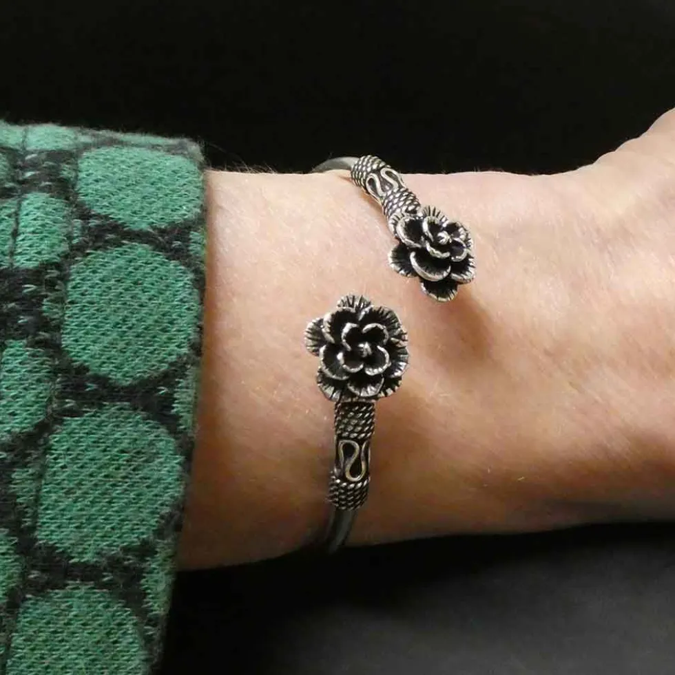Armreif Rosen Armschmuck 925 Silber Damenschmuck