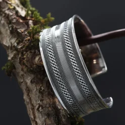 Armreif Silber breit massiv Damen Herren fein verziert 925 Silber