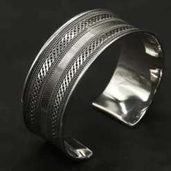 Armreif Silber breit massiv Damen Herren fein verziert 925 Silber