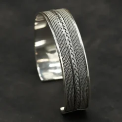 Armreif zeitloser Armschmuck Herren 925er Silber 16mm breit