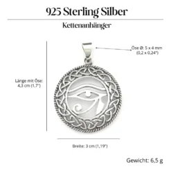 Auge des Horus Schmuck Anhänger 925 Silber Kettenanhänger