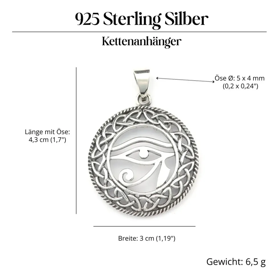 Auge des Horus Schmuck Anhänger 925 Silber Kettenanhänger