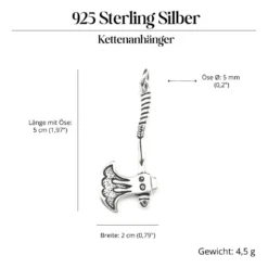 Axt Anhänger Wikinger Schmuck aus Silber 925