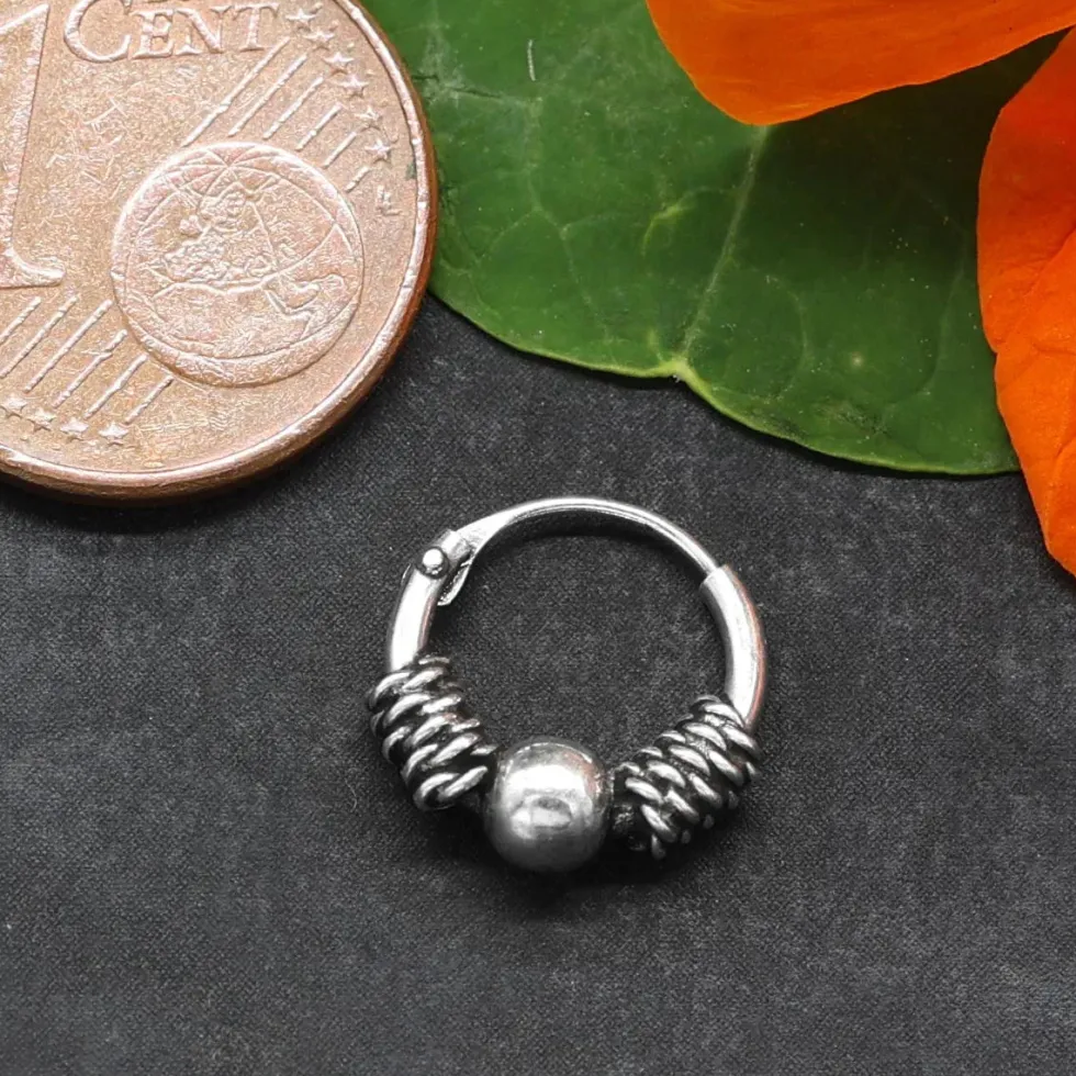 Bali Creole Ø 10mm 1,5mm Silber 925 Ohrschmuck
