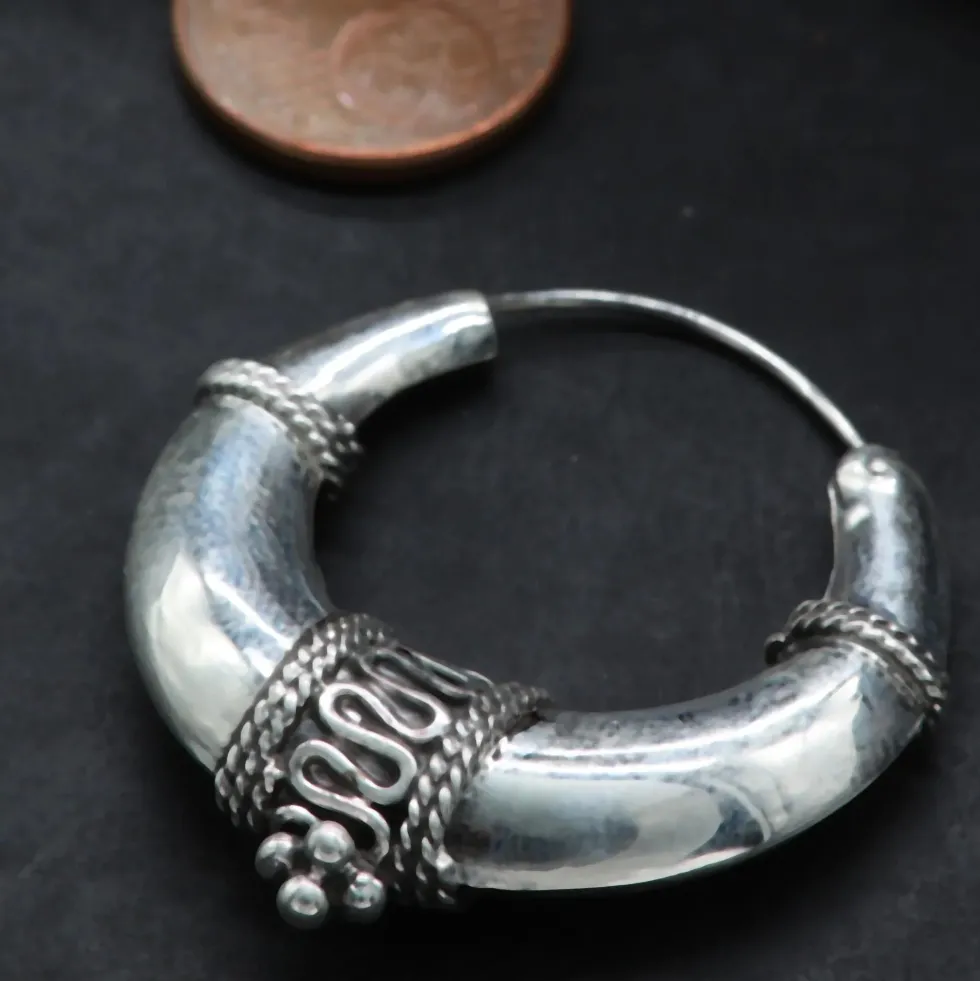 Bali Creole Ø 32mm Silber 925 Ohrschmuck