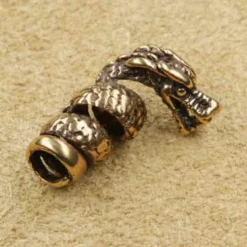 Bartperle Drache Bronze Bartschmuck Haarschmuck