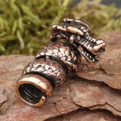 Bartperle Drache Bronze Bartschmuck Haarschmuck