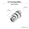 Bartperle 925 Silber Klaue Bartschmuck