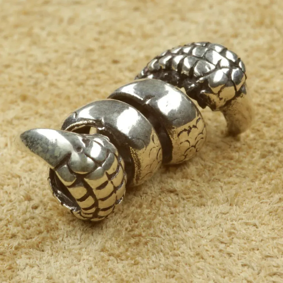 Bartperle 925 Silber Klaue Bartschmuck