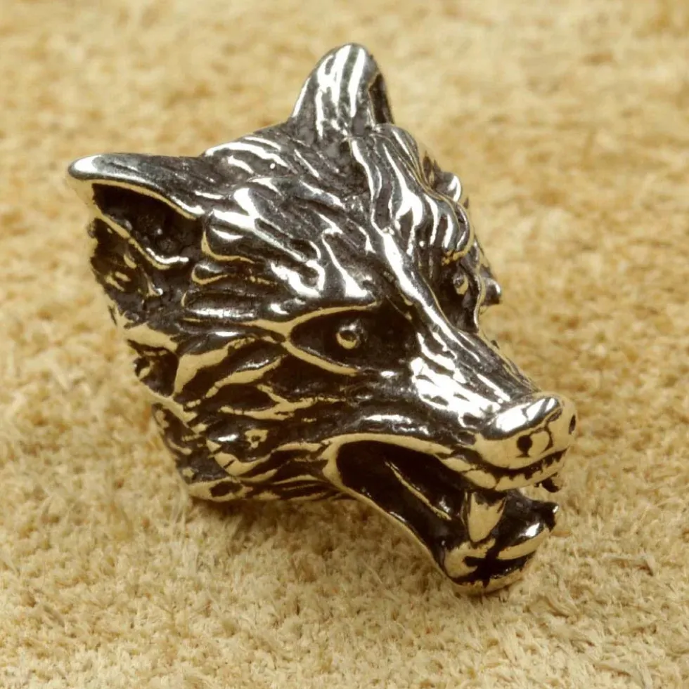 Bartperle 925 Silber Wolf Bartschmuck