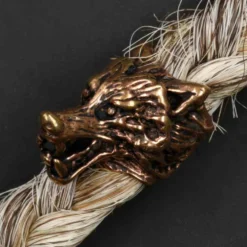 Bartschmuck Wolf Bronze Bartperle Haarschmuck