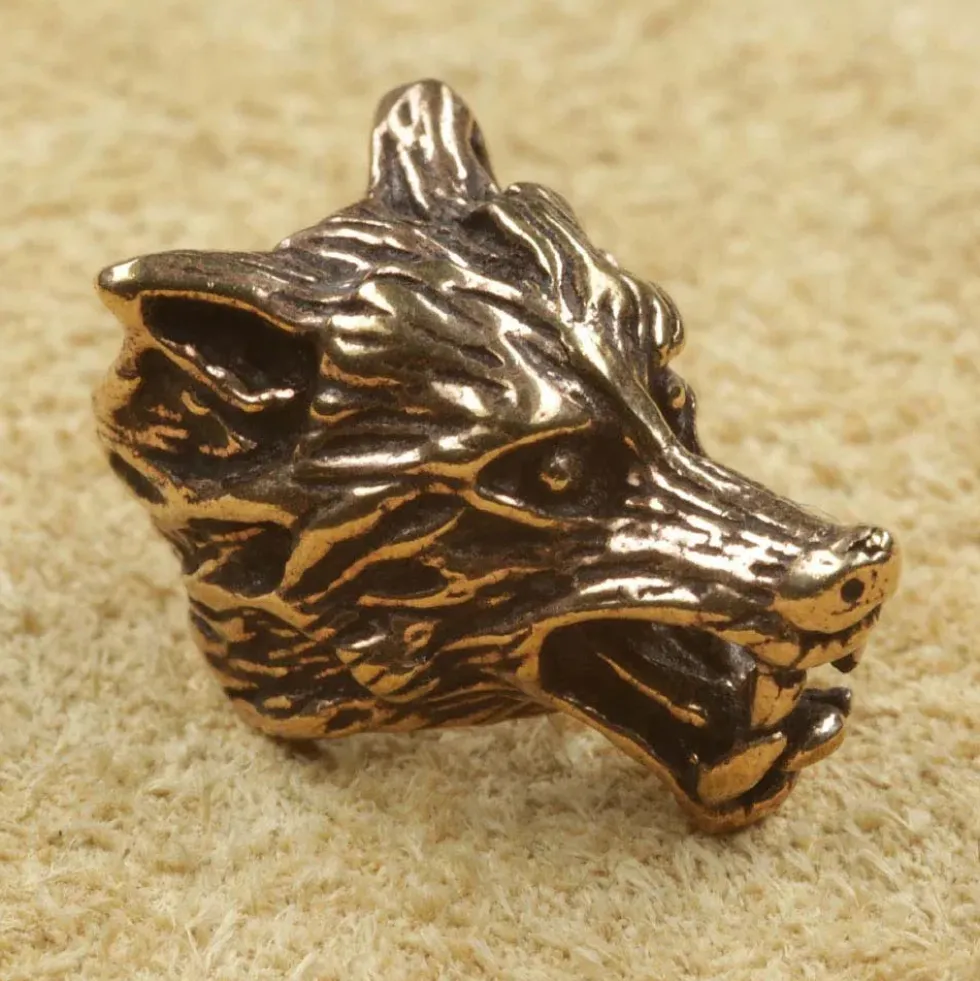 Bartschmuck Wolf Bronze Bartperle Haarschmuck