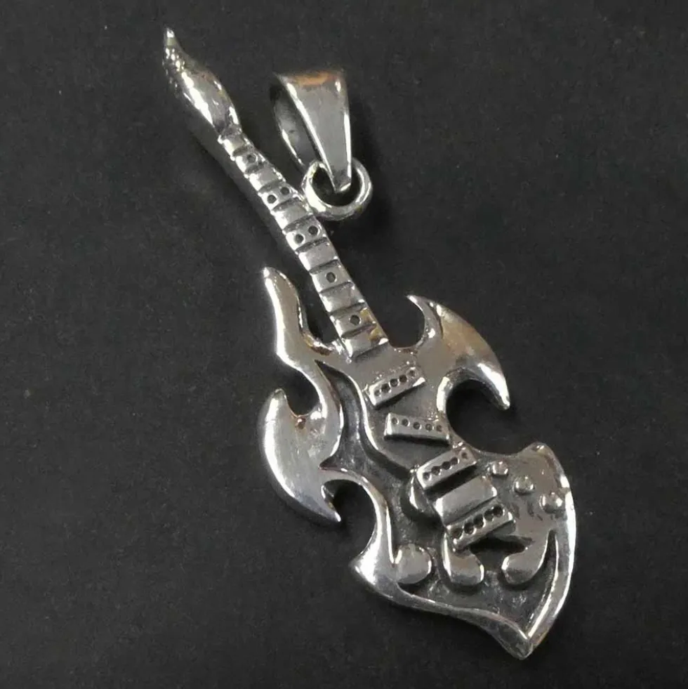 Bass Musiker Schmuck Kettenanhänger Gitarrist 925 Silber