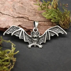 Bat Schmuck Anhänger 925 Silber schlichte Fledermaus